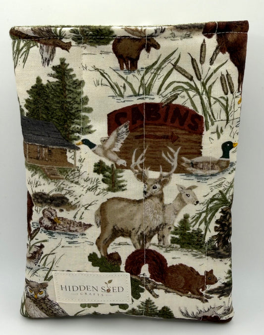Quilted Kindle Sleeve - Woodland Wilderness