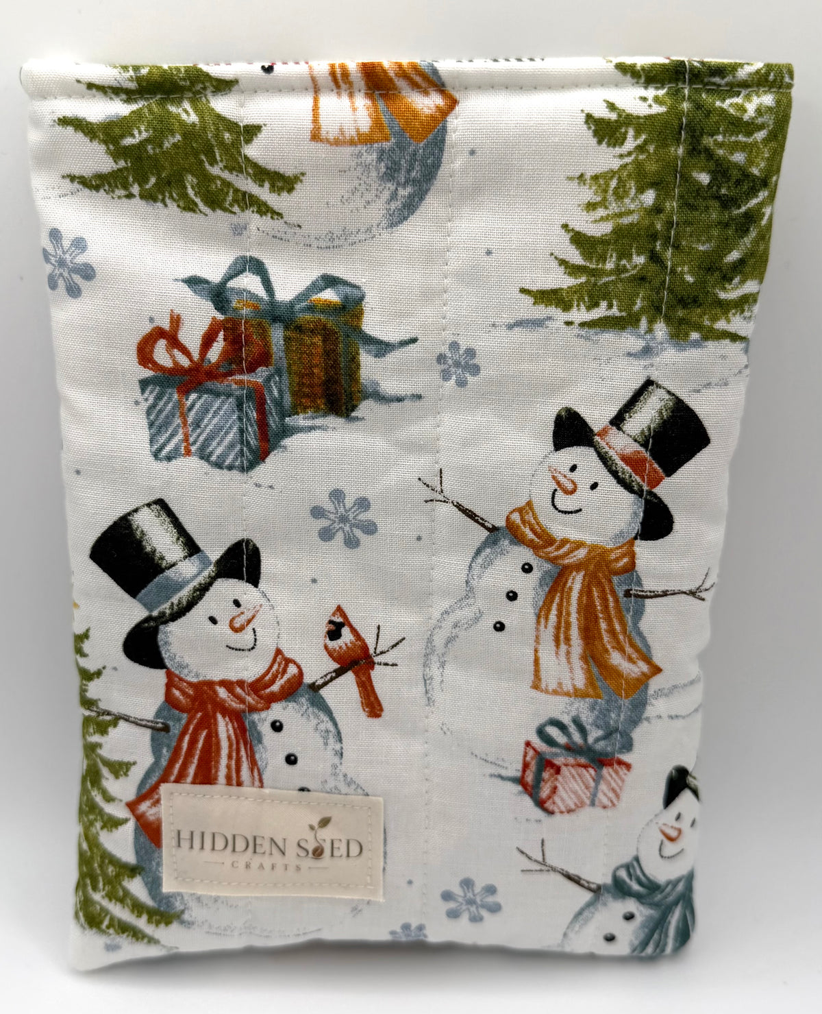 Quilted Kindle Sleeve - Snowman Wonderland