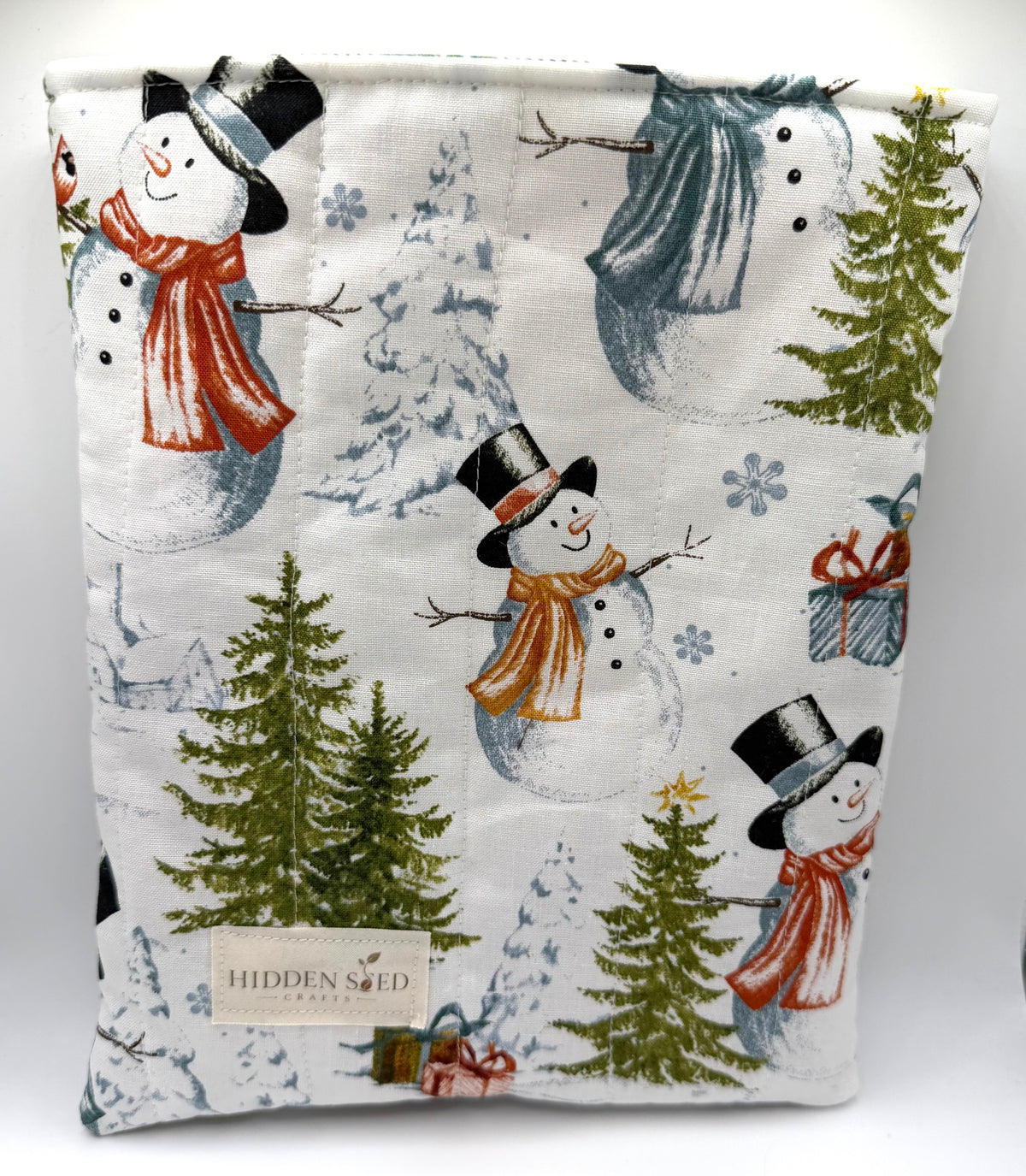 Quilted Book Sleeve - Snowman Wonderland