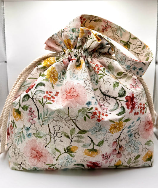 Wildflower Meadow Drawstring Bag