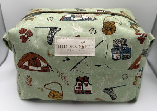 Quilted Boxy Pouch - Campfire Getaway