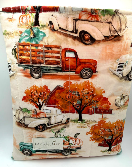 Quilted Book Sleeve - Harvest Ride