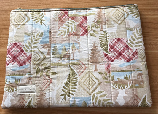 Quilted Laptop Sleeve - Woodland Retreat