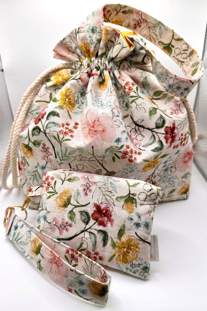 Wildflower Meadow Drawstring Bag
