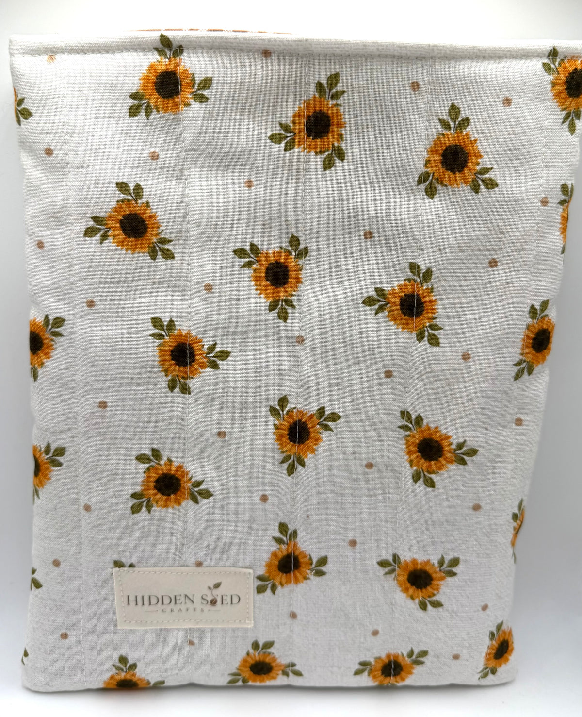 Quilted Book Sleeve - Golden Sunflowers