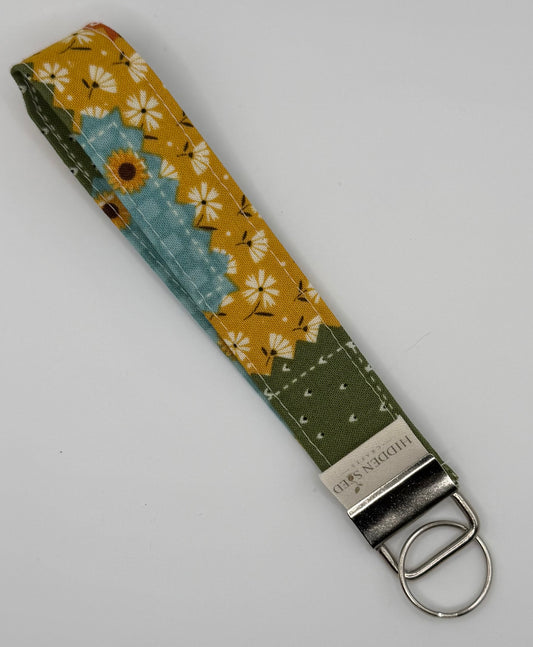 Fall Patchwork Wristlet Keyfob