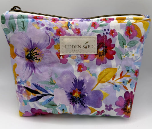 Everyday Pouch - Watercolor Blooms